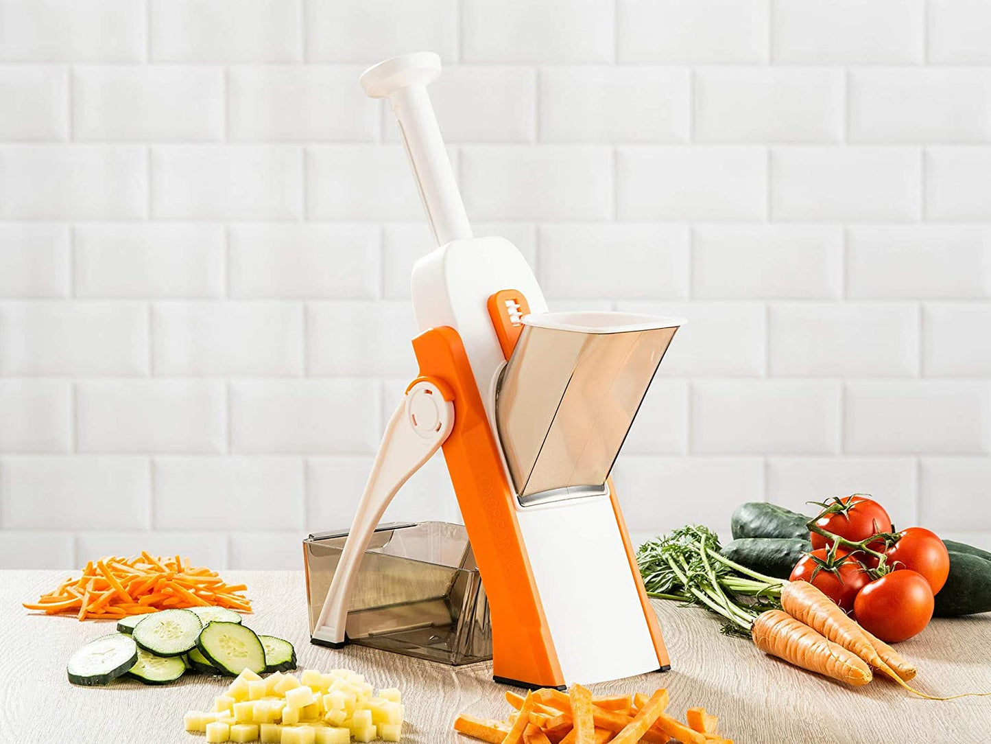 Original Brava Spring Slicer Food Cutter New 5 IN 1 Mandolin Cutter & Slicer
