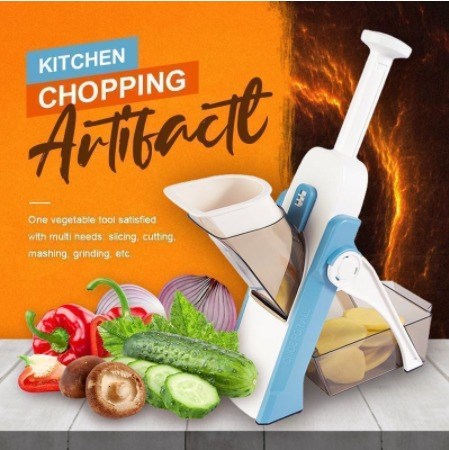 Original Brava Spring Slicer Food Cutter New  5 IN 1 Mandolin Cutter & Slicer
