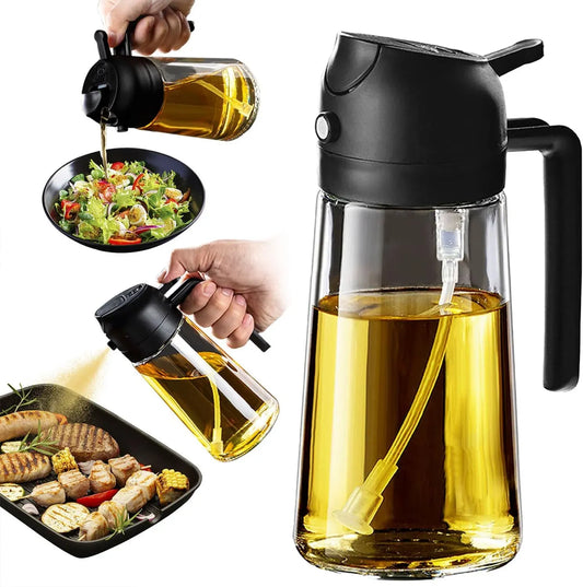 2 in 1 Glass Oil Sprayer & Dispenser